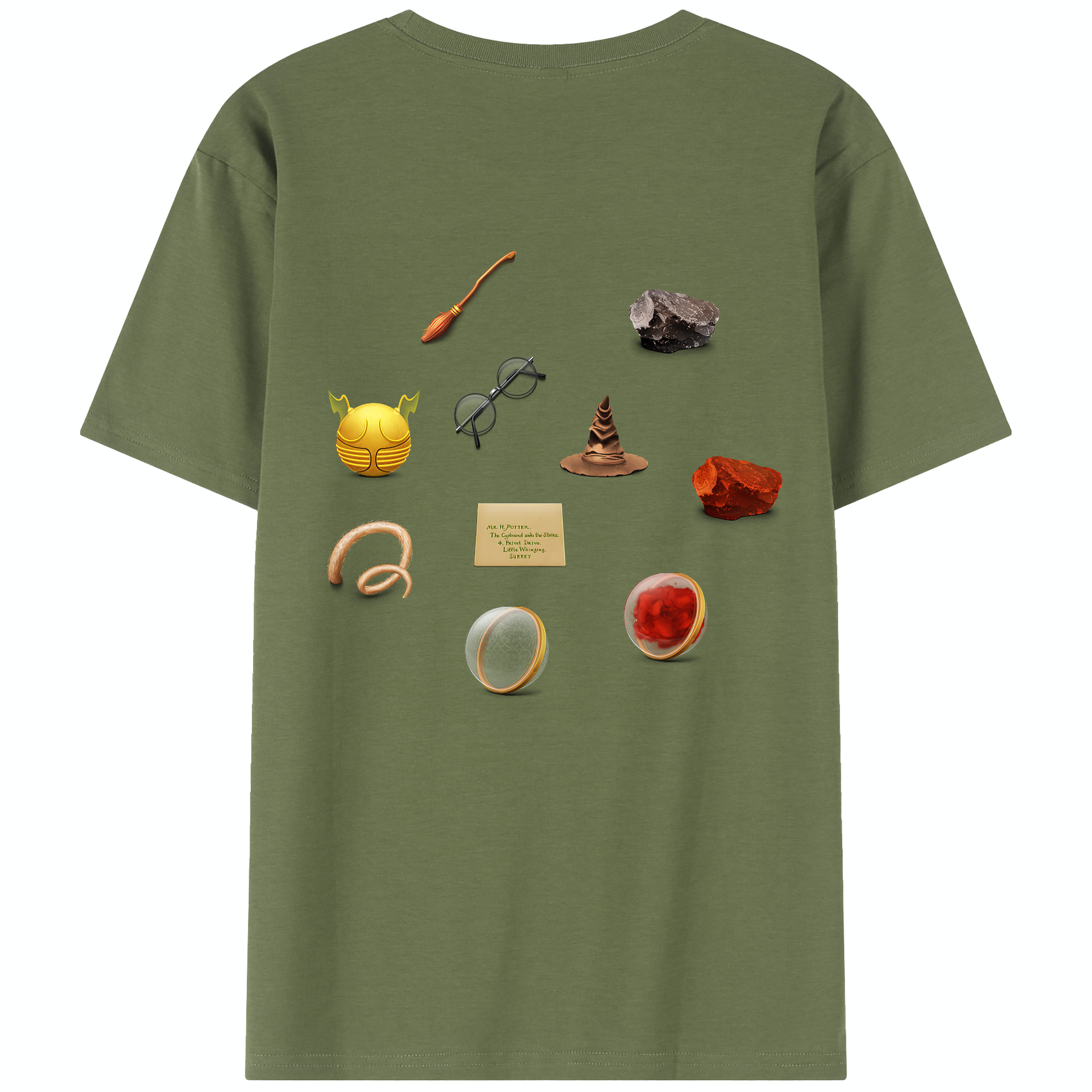 （画像用） Harry Potter ハリー・ポッターシリーズ 綿100％半袖Tシャツ（背面プリント）